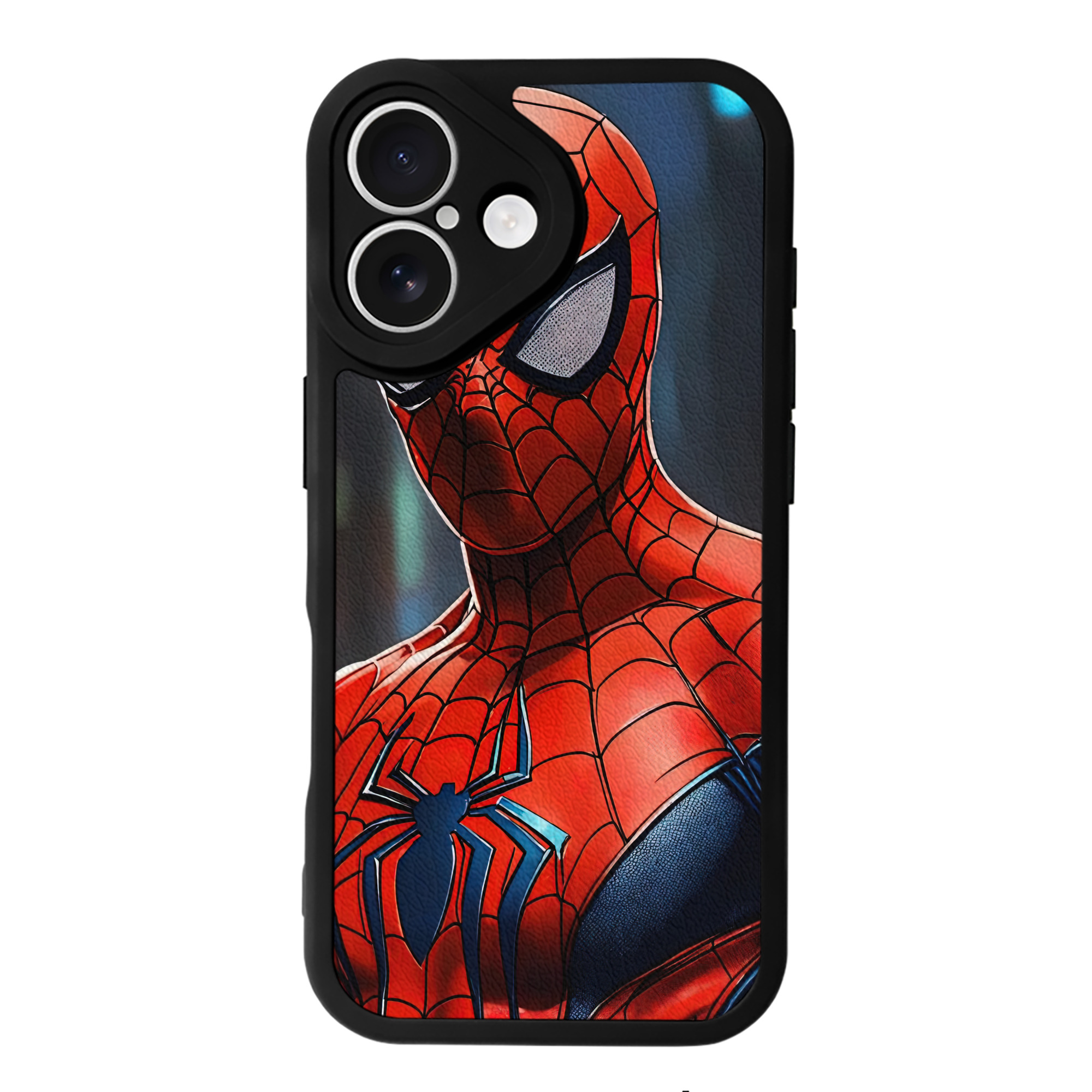 （画像用） Spider Man スパイダーマン 【iPhone 16シリーズ対応】シリコンスマホケース（レザー調） 材質：シリコン